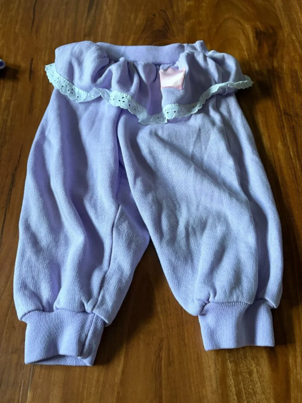 Vintage Joggles lavender lace two piece sweatshirt sweatpants set size 2T
